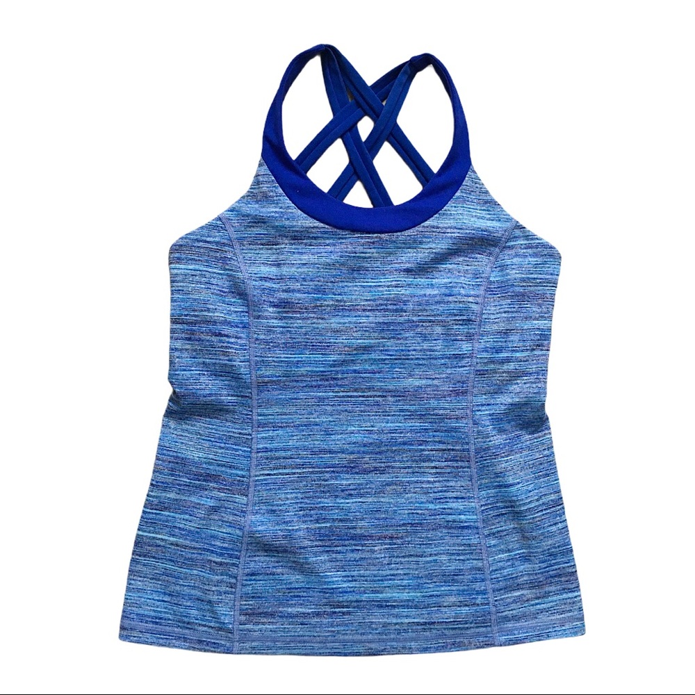Size 12 / L Lululemon Athletica Blue Tank-…